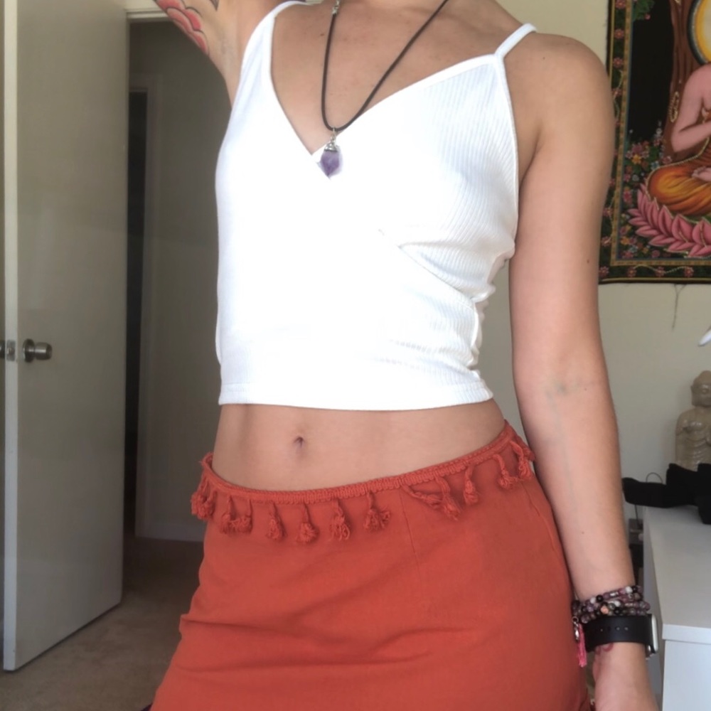 Súper cute Wrap Rib-knit Cami top!!! 🥰✨